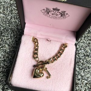Juicy Couture Vintage Classic Starter Charm Gold Necklace